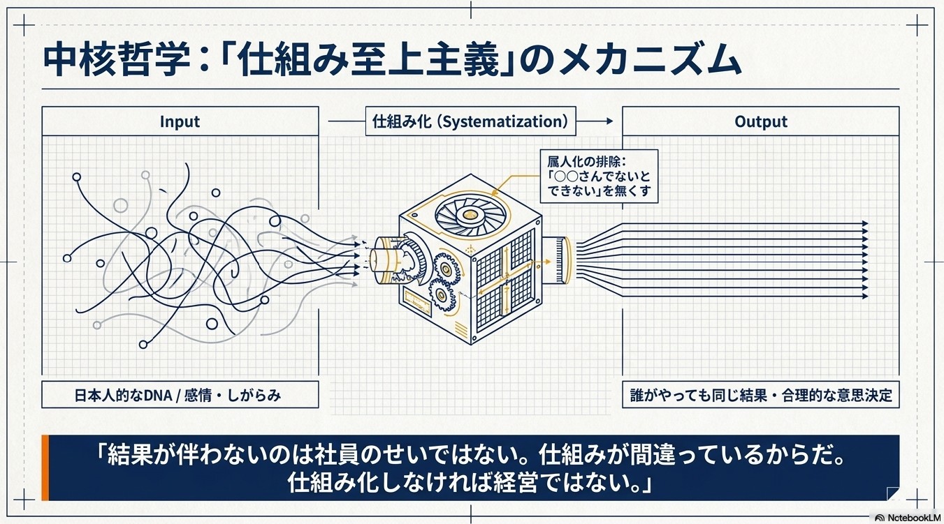 中核哲学：仕組み至上主義のメカニズム